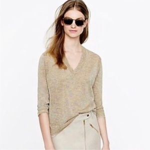 J Crew Gold Glitter Sweater - M